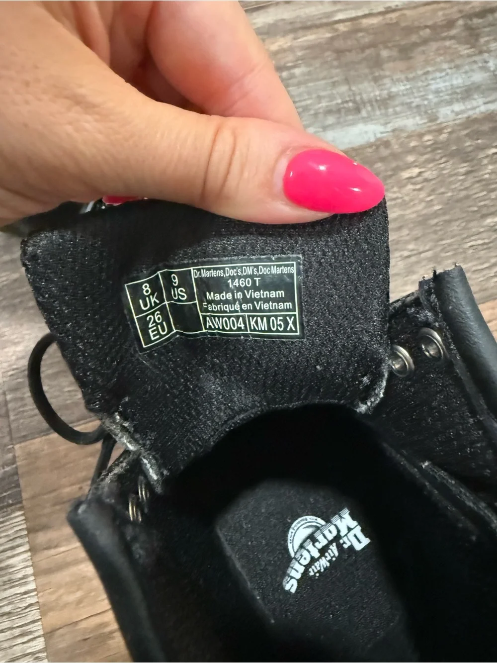 Dr. Martens Toddler Black Disco Glitter 1460T Combat Boots US Size 9